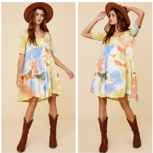 Ces Femme Dresses & Skirts - Host pic 3x🔥🔥Ces Femme tye dye tunic dress, new med